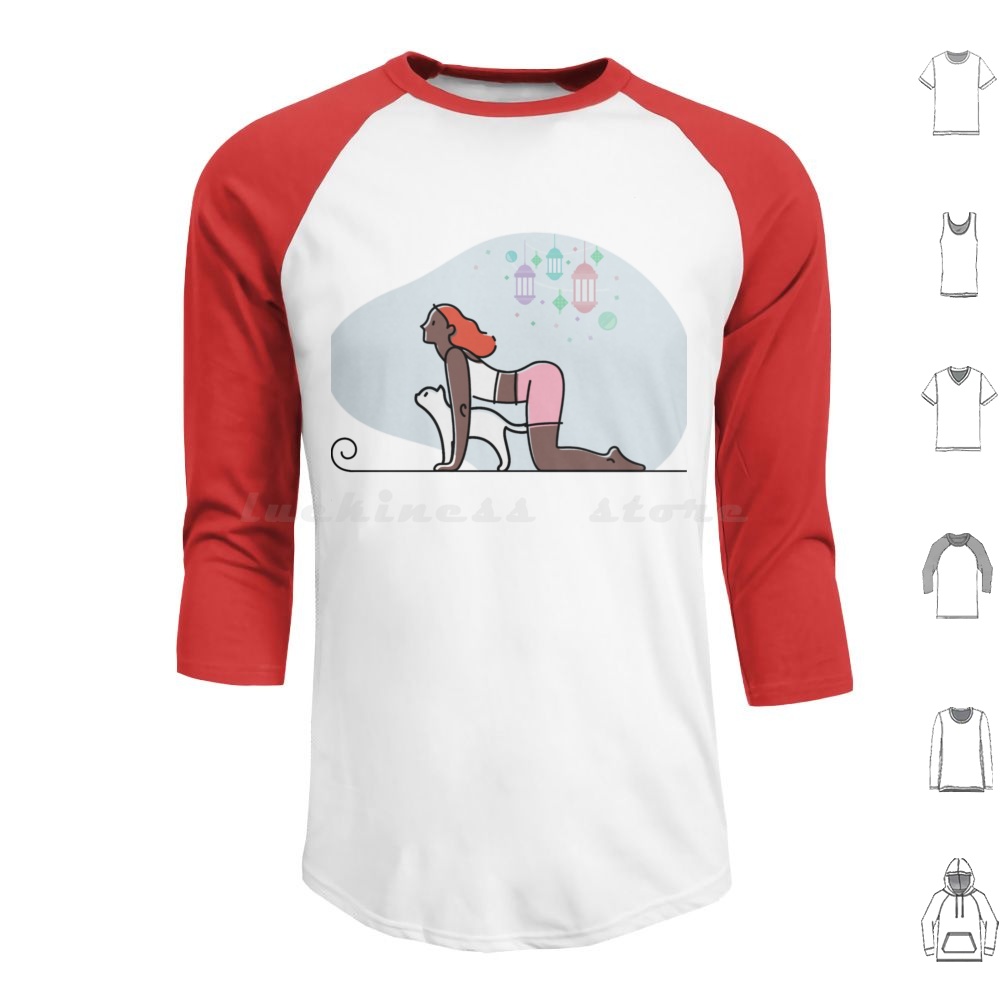 Yoga Fitness Hoodie - Yoga Cat Pose Hoodies Long Sleeve