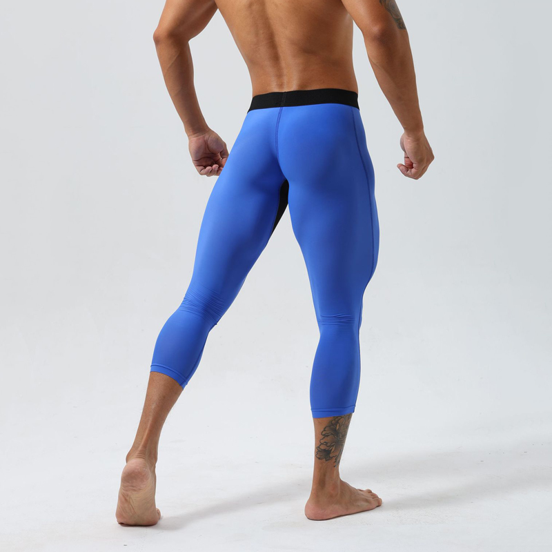 Yoga Fitness Pants - Men's High-Waist Compression Tights Quick-Dry Super
