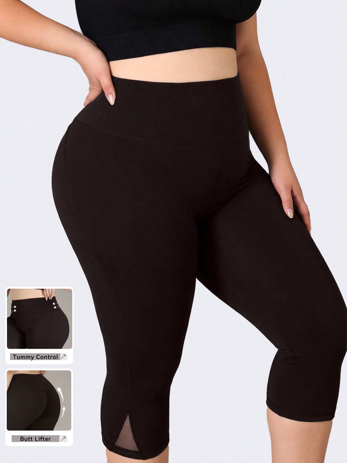 Yoga Fitness Leggings - Plus Size Gym Leggings Women Mesh