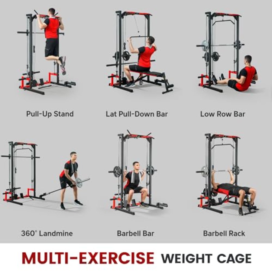 Power Cage Smith Machine Multi - Lat Pulldown Bar ulasan dan harga