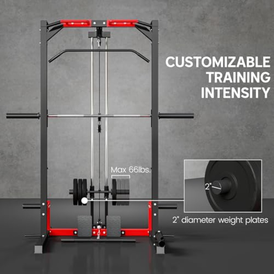 Power Cage Smith Machine Multi - Lat Pulldown Bar ulasan dan harga