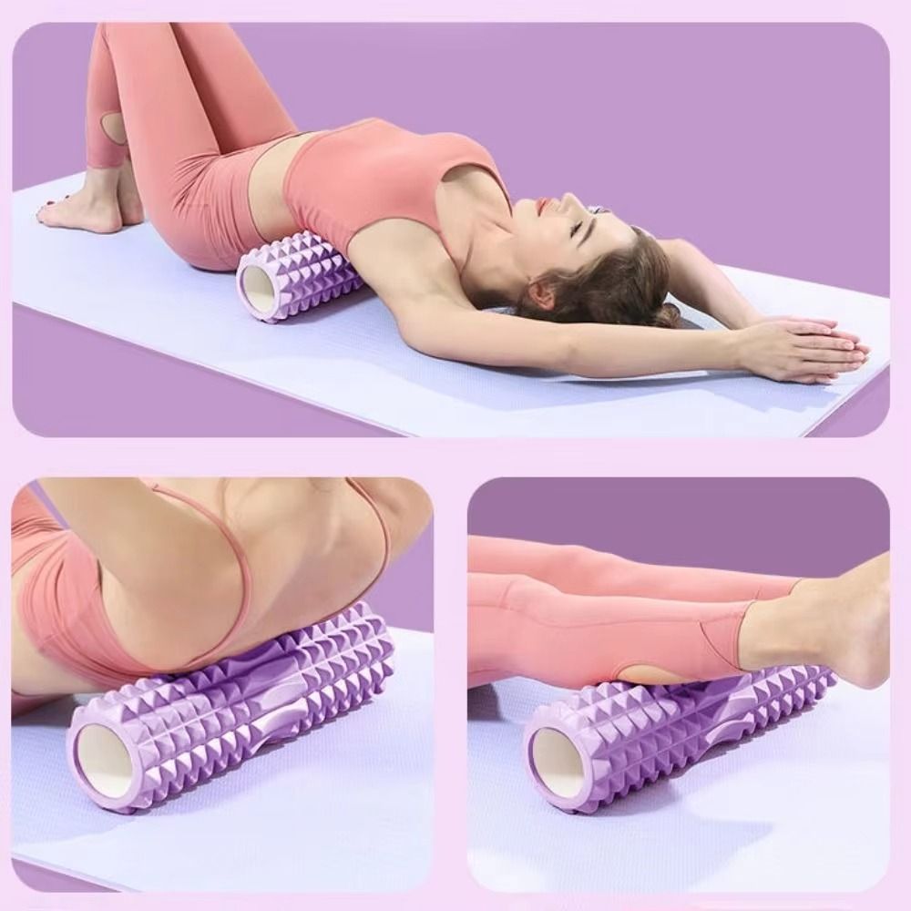 EVA Foam Fitness Back Roll Tri - Yoga Fitness Roller ulasan dan harga