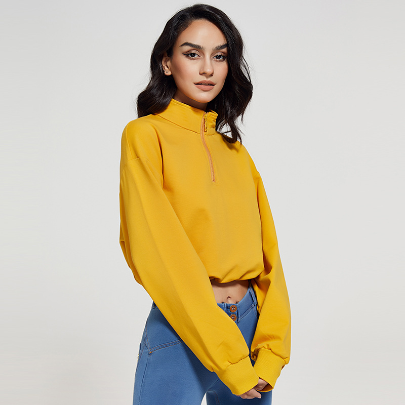 WESTSHAN EU Size Stand Collar  - Yoga Fitness Hoodie ulasan dan harga