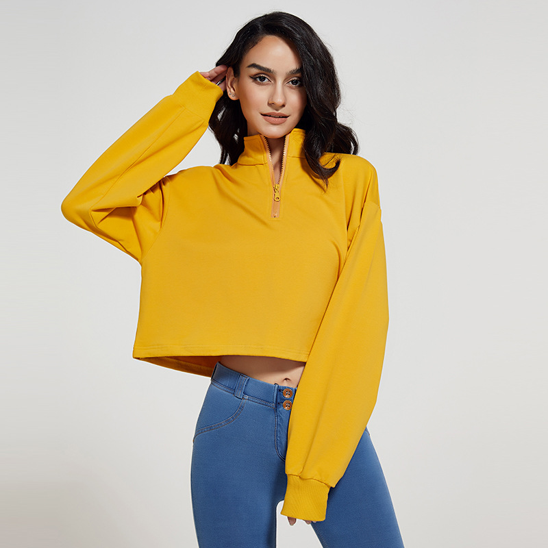 WESTSHAN EU Size Stand Collar  - Yoga Fitness Hoodie ulasan dan harga