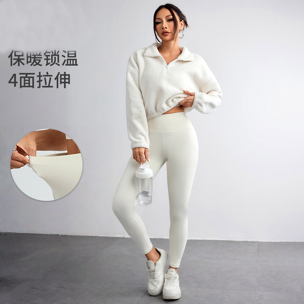 New Autumn and Winter Solid Co - Yoga Fitness Hoodie ulasan dan harga