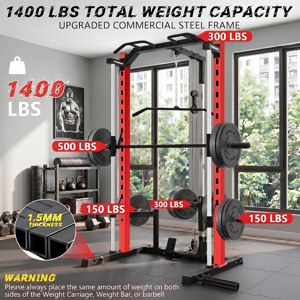 All-in-One Smith Machine Power - Lat Pulldown Bar ulasan dan harga