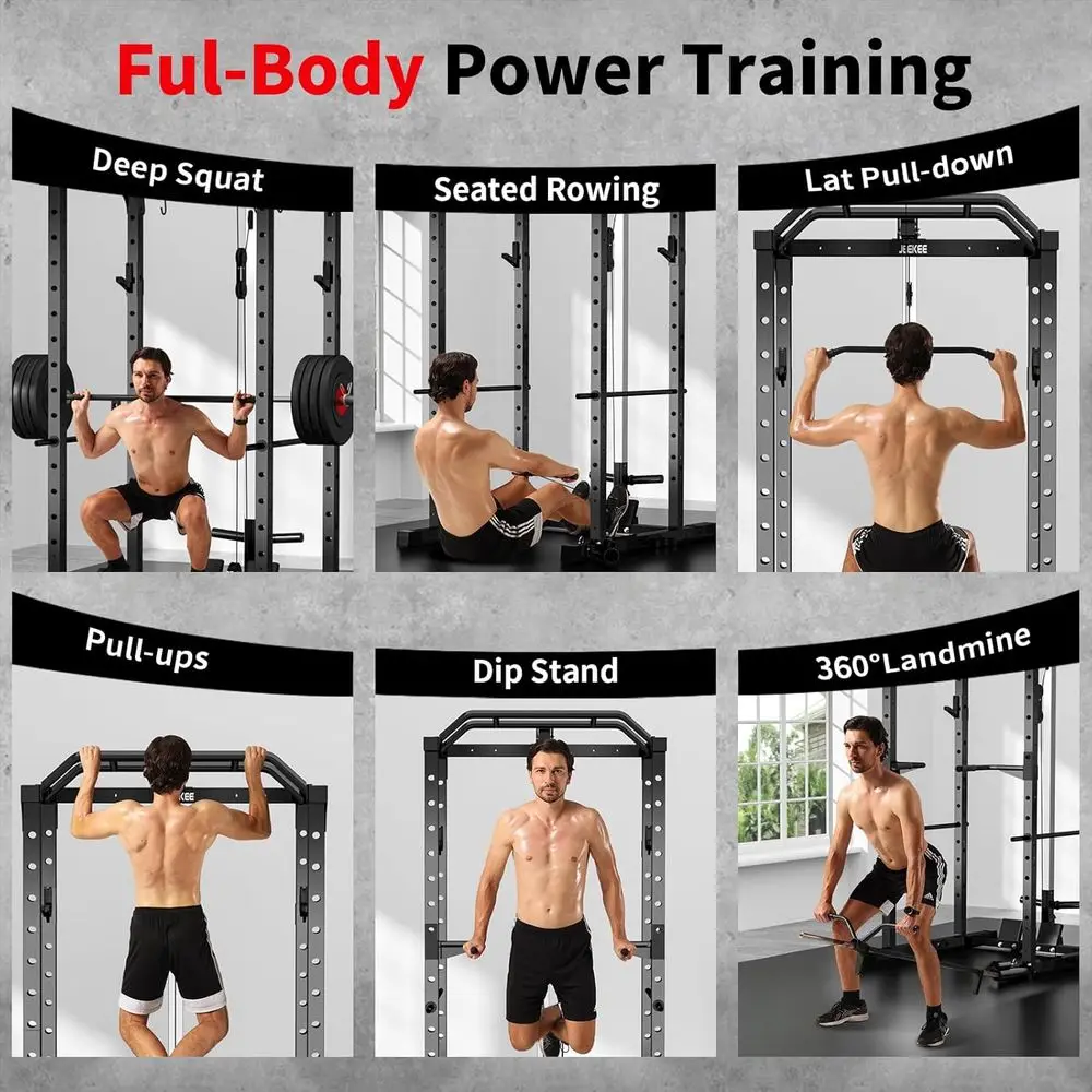 2000LBS Capacity Power Rack wi - Lat Pulldown Bar ulasan dan harga