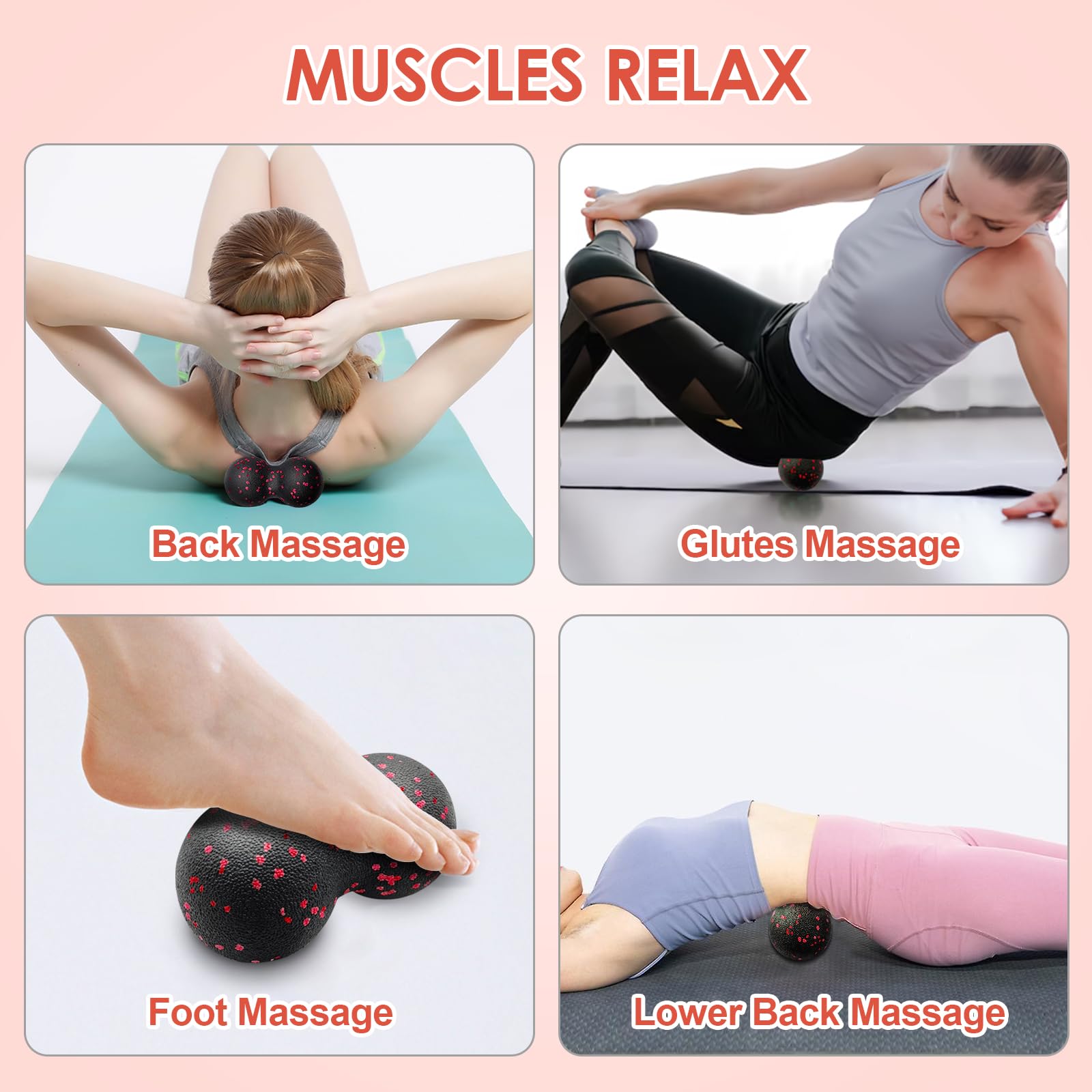 Hollow Yoga Roller Massage Pea - Yoga Fitness Roller ulasan dan harga