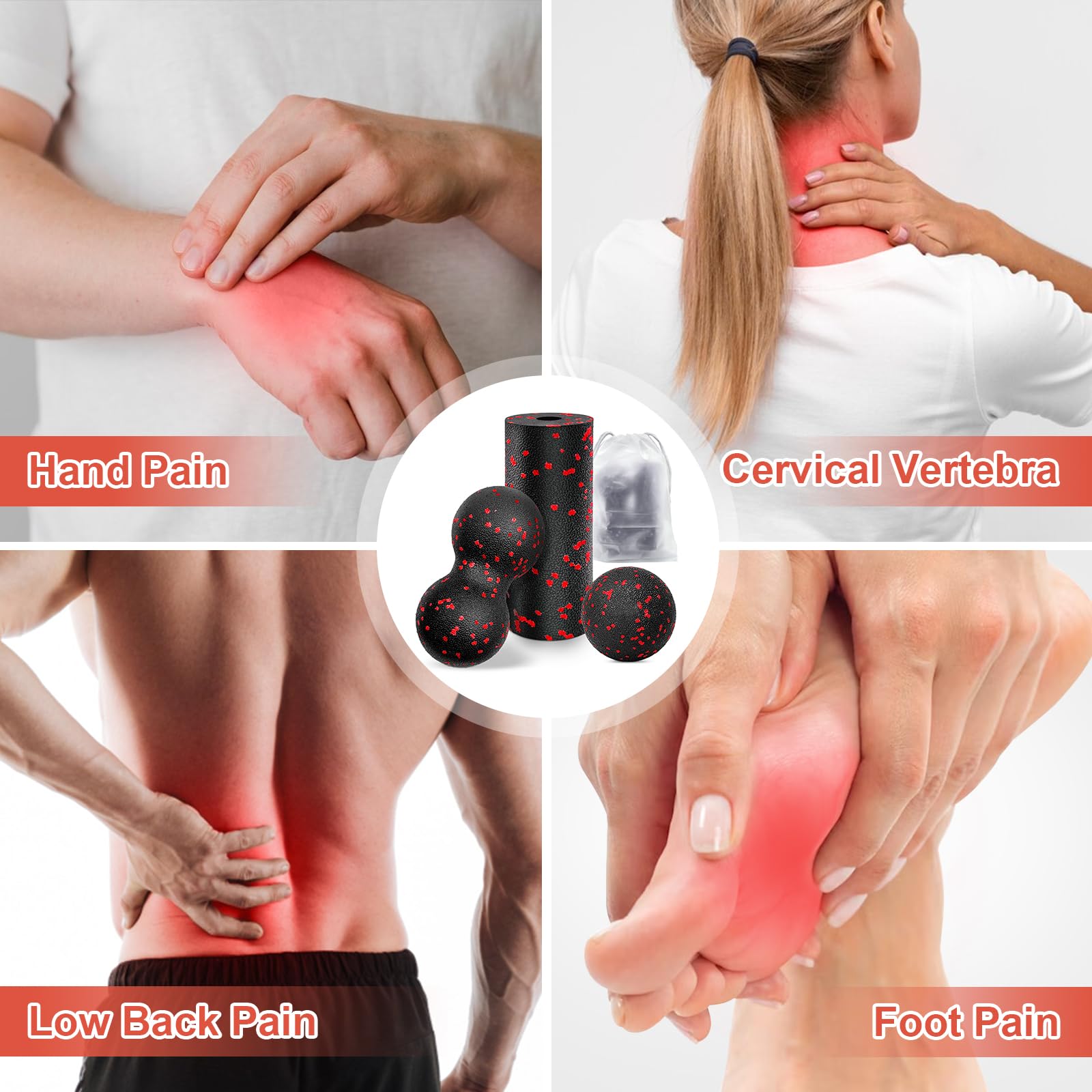 Hollow Yoga Roller Massage Pea - Yoga Fitness Roller ulasan dan harga