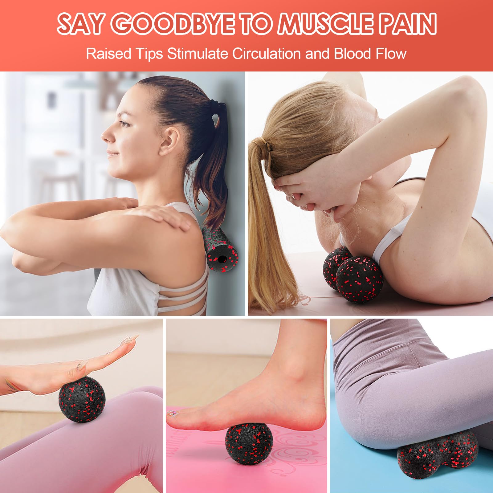 Hollow Yoga Roller Massage Pea - Yoga Fitness Roller ulasan dan harga