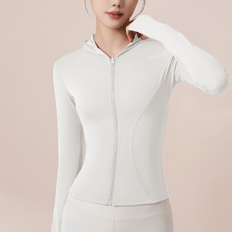 High Elastic Hoodie Yoga Jacke - Yoga Fitness Hoodie ulasan dan harga