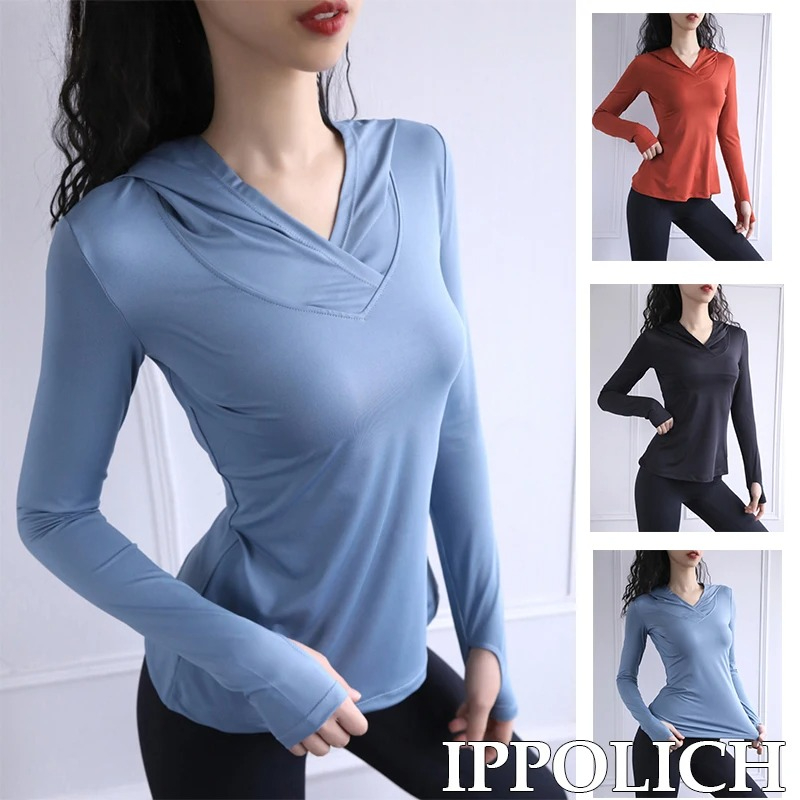 Yoga Hoodie Long Sleeve Women  - Yoga Fitness Hoodie ulasan dan harga