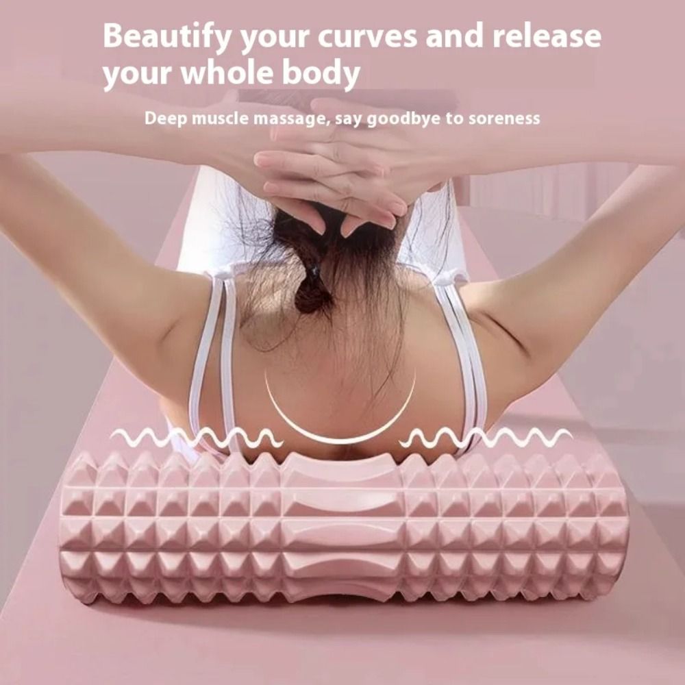 EVA Foam Fitness Back Roll Tri - Yoga Fitness Roller ulasan dan harga