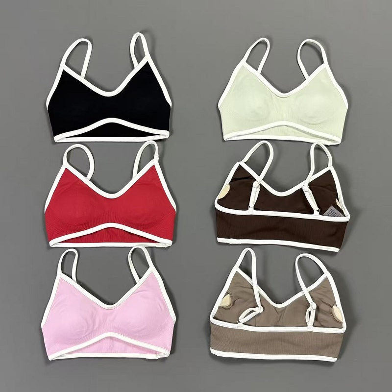 Women Contrastline Yoga Bra V  - Yoga Fitness Tapis ulasan dan harga