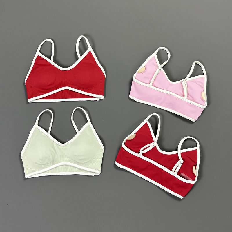 Women Contrastline Yoga Bra V  - Yoga Fitness Tapis ulasan dan harga