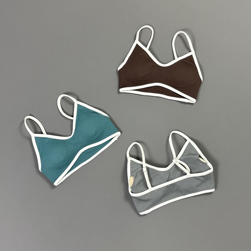 Women Contrastline Yoga Bra V  - Yoga Fitness Tapis ulasan dan harga