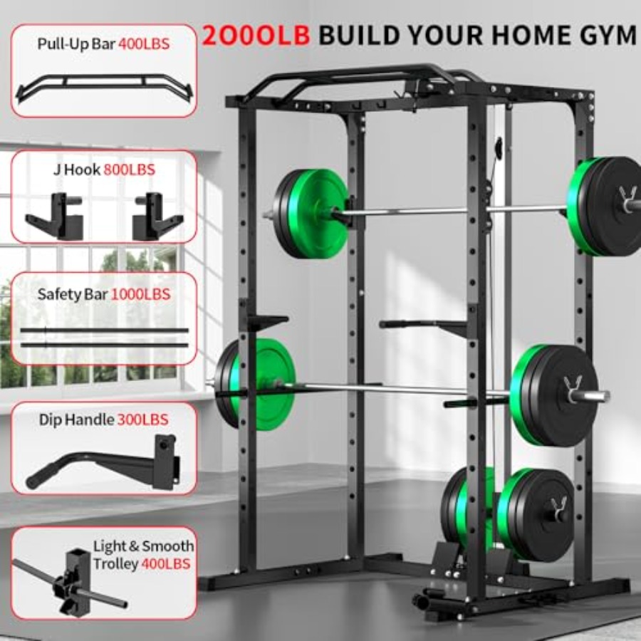 Home gym power rack with LAT p - Lat Pulldown Bar ulasan dan harga