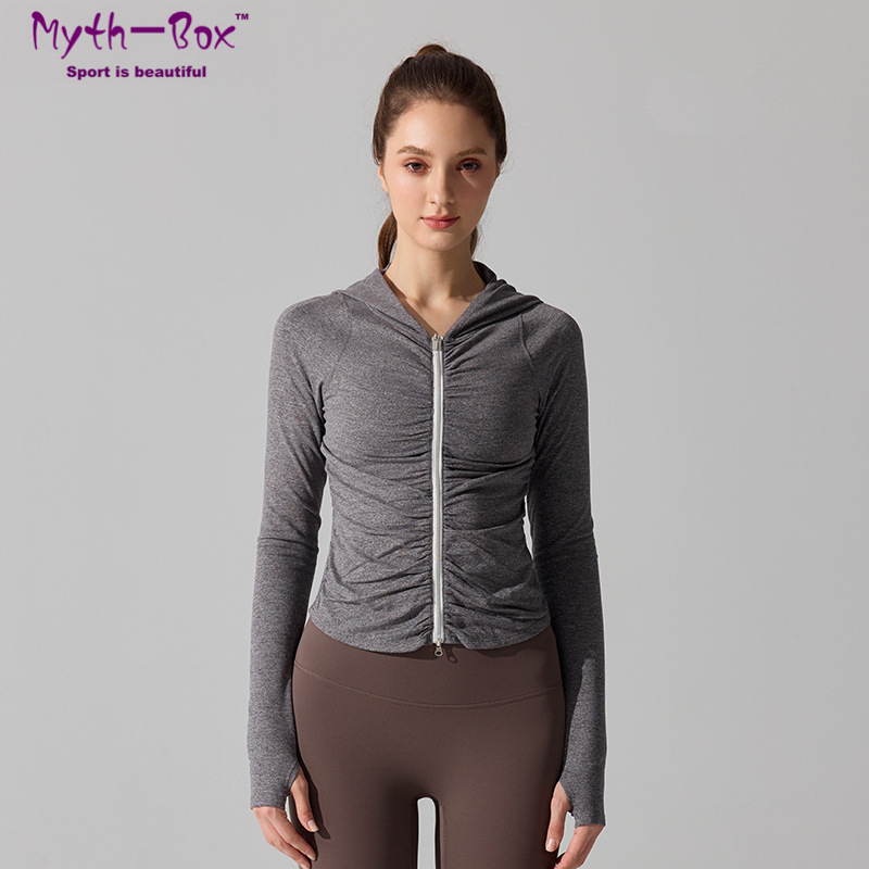 Autumn Women Yoga Jackets Thin - Yoga Fitness Hoodie ulasan dan harga