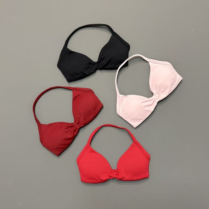 Women Halter Sports Bra V-Neck - Yoga Fitness Tapis ulasan dan harga