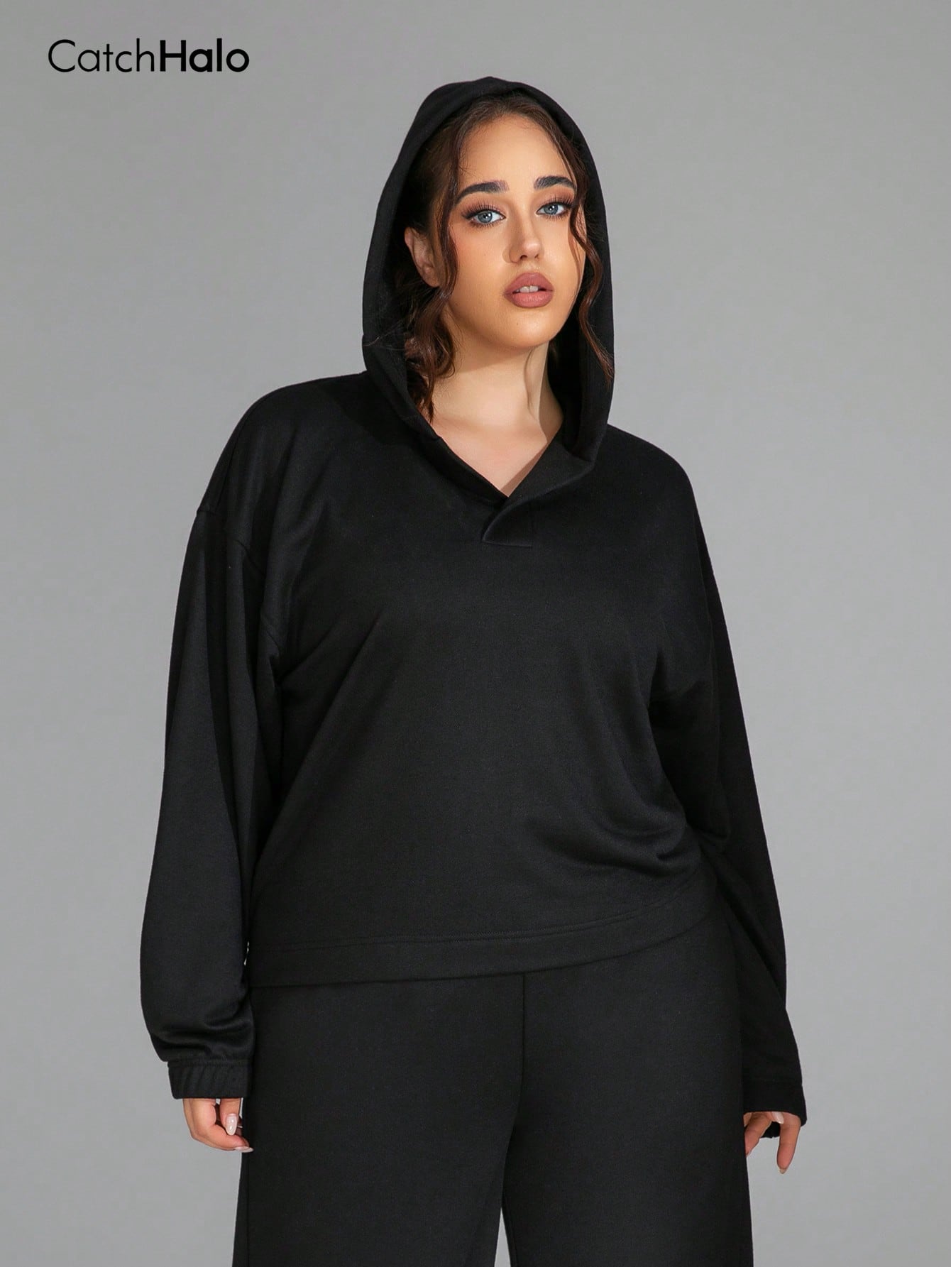 Plus Size Cropped Hoodie Women - Yoga Fitness Hoodie ulasan dan harga