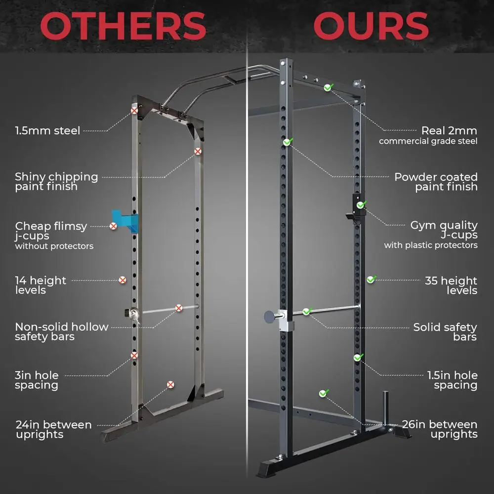 Multi-Function Squat Rack with - Lat Pulldown Bar ulasan dan harga